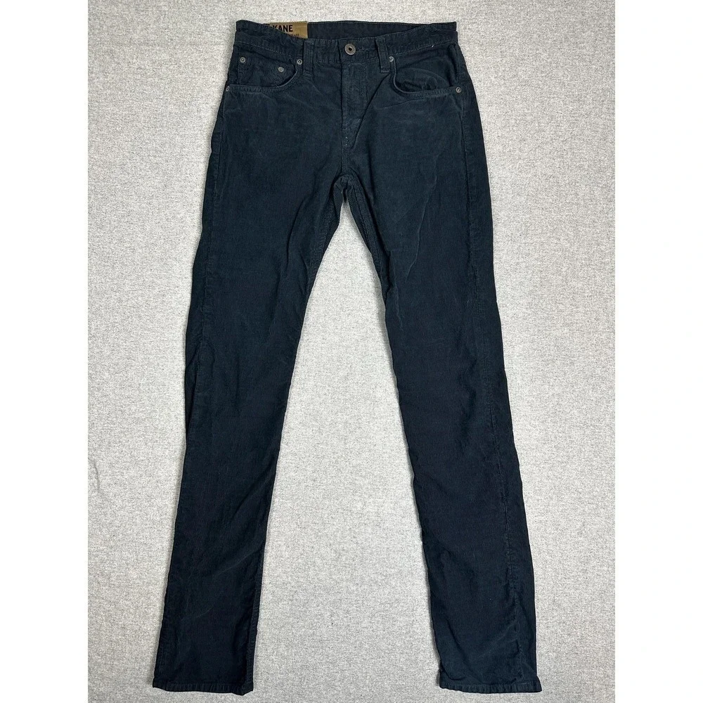 J Brand Kane Corduroy Pants Mens 32x31 Navy Slim Straight Made USA JGM180M01